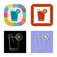 Unique Lemon Juice Vector Icon