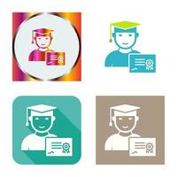 Unique Receiving Diploma Vector Icon