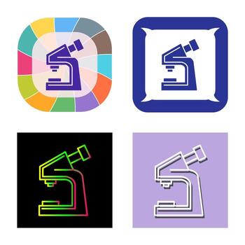 icono de vector de microscopio