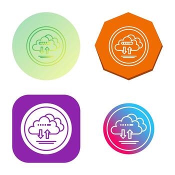 icono de vector de datos de nube