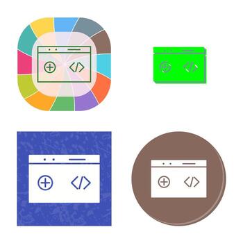 Unique Clean Code Vector Icon
