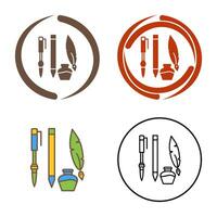 Unique Writing Equipment Vector Icon