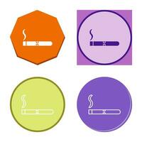 Unique Lit Cigar Vector Icon