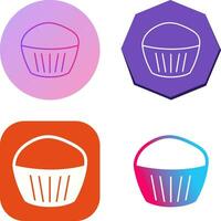 icono de vector de muffin de chocolate