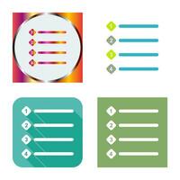 Unique Numbered list Vector Icon