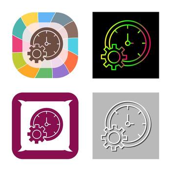 icono de vector de configuración de tiempo