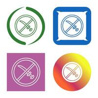 No Weapons Vector Icon