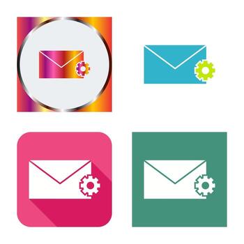 icono de vector de configuración de mensaje único