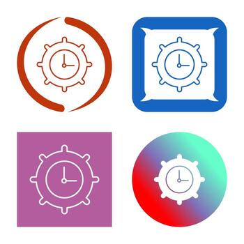 icono de vector de configuración de tiempo