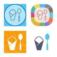 Spoon and Napkin Vector Icon