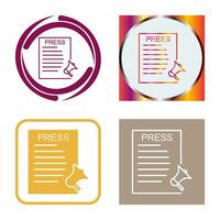 Unique Press Releases Vector Icon