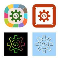 Unique Code Optimization Vector Icon
