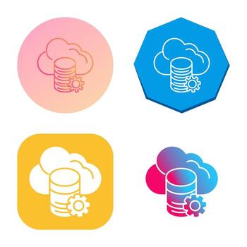 icono de vector de datos de nube