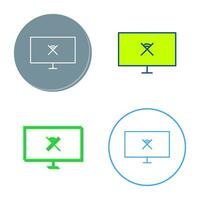 Unique Disconnected Network Vector Icon