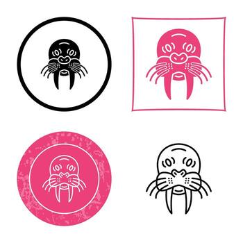 icono de vector de morsa