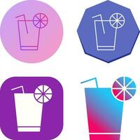 Unique Lemon Juice Vector Icon