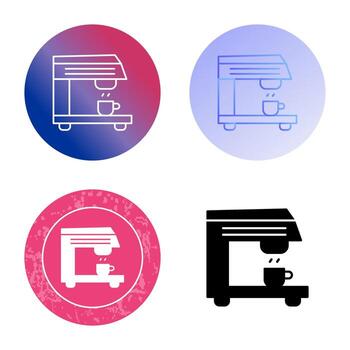 icono de vector de máquina de café