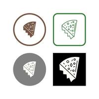 icono de vector de rebanada de pizza