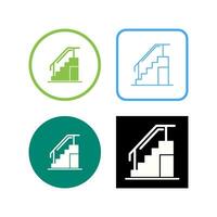 icono de vector de escaleras