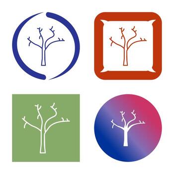 árbol sin hojas vector icono