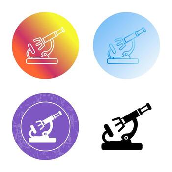 icono de vector de microscopio