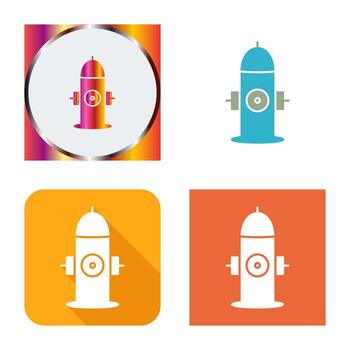 icono de vector de hidrante único