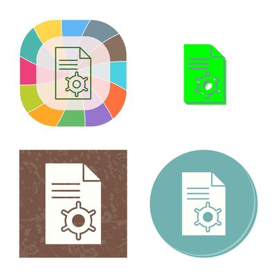 Unique Content Management Vector Icon