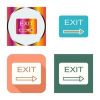 Unique Exit Vector Icon