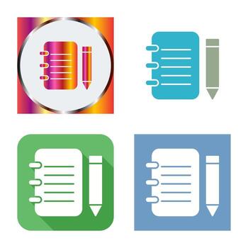 Unique Notepad Vector Icon