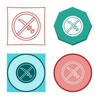 No Weapons Vector Icon