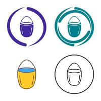 Unique Water Bucket Vector Icon