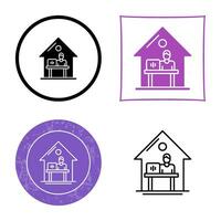 Work At Home Vector Icon