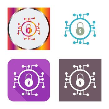 icono de vector de seguridad de datos único