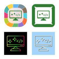 Unique Clean Code Vector Icon