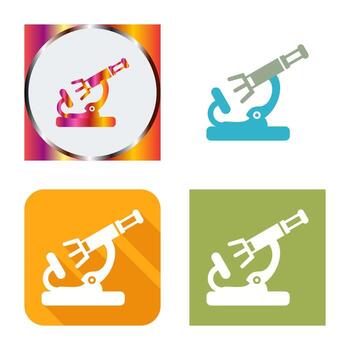 icono de vector de microscopio
