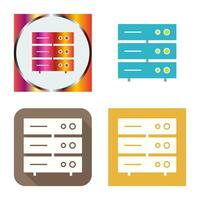 icono de vector de red de servidor único