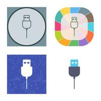 Unique USB Cable Vector Icon