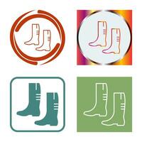 icono de vector de botas de jardinería