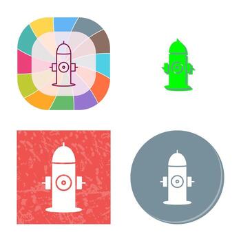 icono de vector de hidrante único