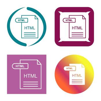 icono de vector html