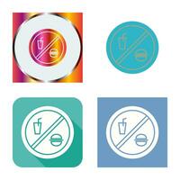 No Food or Drinks Vector Icon