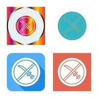 No Weapons Vector Icon