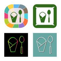 Spoon and Napkin Vector Icon