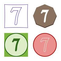 Number Seven Vector Icon