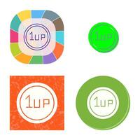 Unique 1UP Vector Icon