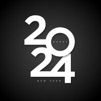 2024 Happy New Year Design. vector