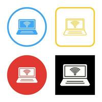 Connected Laptop Vector Icon