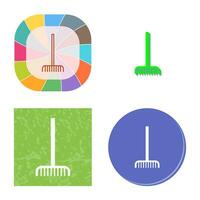 Fork picking Leaves Vector Icon