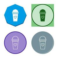 Unique Strawberry Milkshake Vector Icon