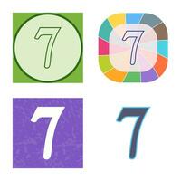 Number Seven Vector Icon